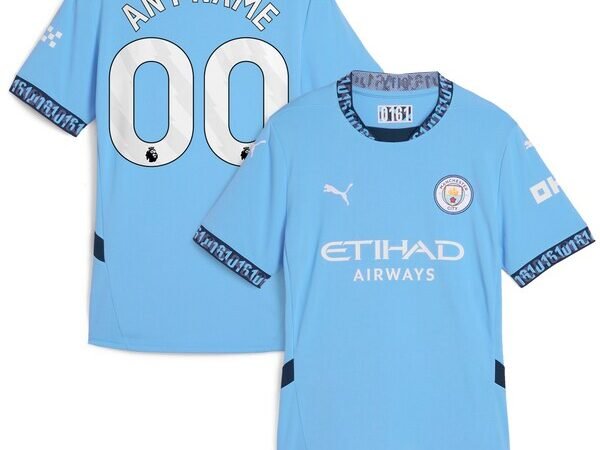 Manchester City Puma Women's 2024/25 Home Replica Custom Jersey - Light Blue