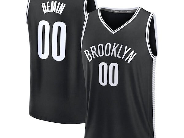 Egor Demin Brooklyn Nets  Youth 2025 NBA Draft First Round Pick Fast Break Replica Jersey - Icon Edition - Black