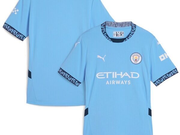 Manchester City Puma Women's 2024/25 Home Replica Jersey - Light Blue