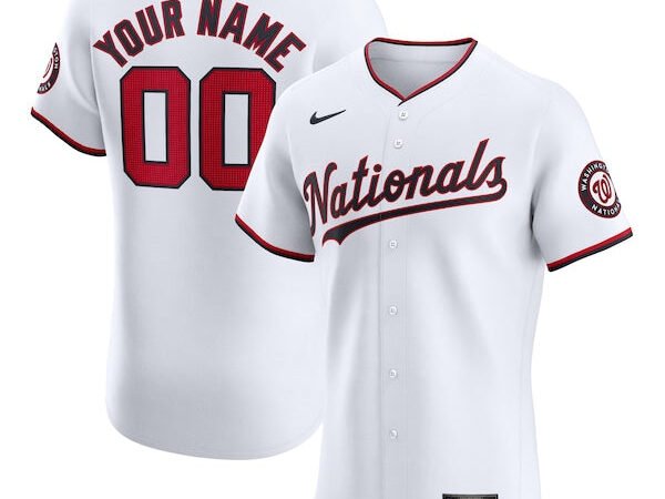 Washington Nationals Nike Home Elite Custom Jersey - White