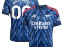 Arsenal adidas Youth 2025/26 Away Replica Custom Jersey - Blue/Red