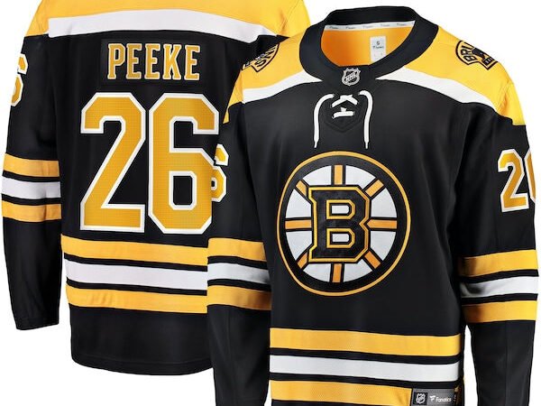 Andrew Peeke Boston Bruins  Home Breakaway Jersey - Black