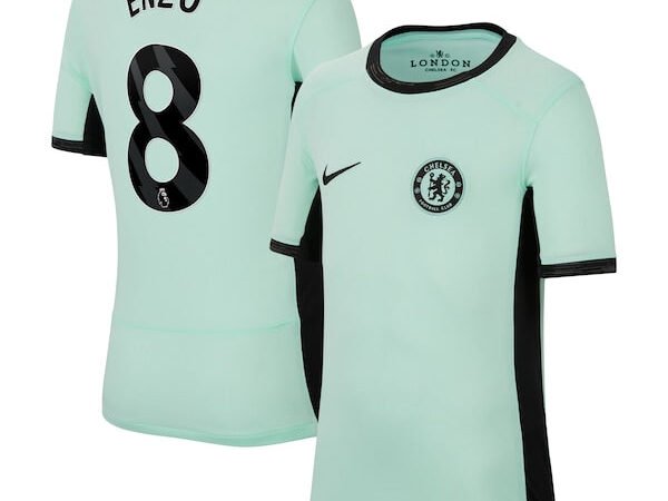Enzo Fernández Chelsea Nike Youth 2023/24 Third Stadium Replica Player Jersey - Mint