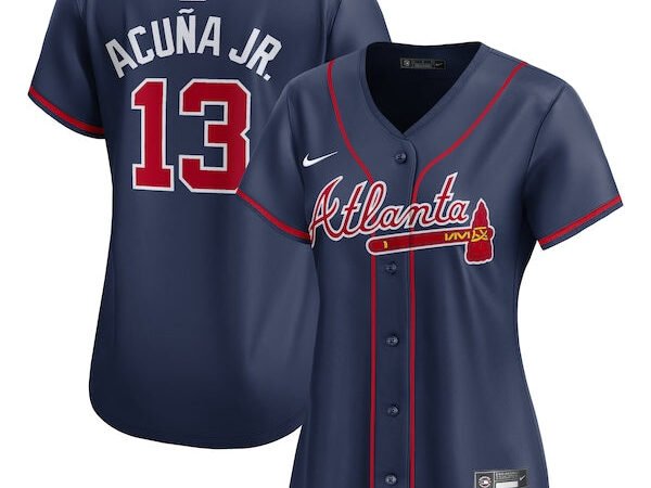 Ronald Acuña Jr. Atlanta Braves Nike Women's Alternate Limited Player Jersey – Navy