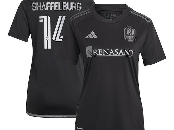 Jacob Shaffelburg Nashville SC adidas Women's 2024 Man In Black Kit Replica Player Jersey - Black/Yellow