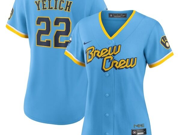Christian Yelich Milwaukee Brewers Nike Women's 2022 City Connect Replica Player Jersey - Powder Blue