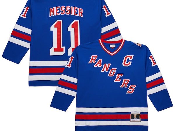 Mark Messier New York Rangers  Big & Tall 1993/94 Blue Line 2.0 Jersey - Blue