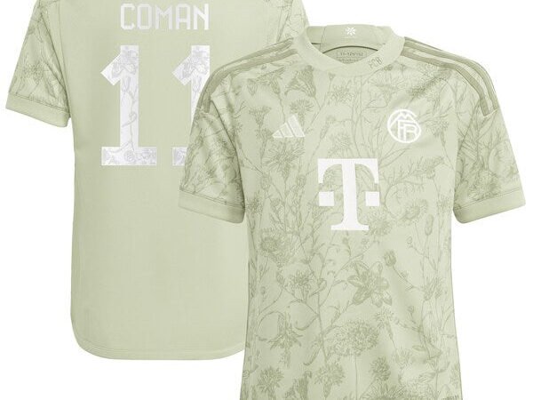 Kingsley Coman Bayern Munich adidas Youth 2023/24 Oktoberfest Replica Player Jersey - Green/White
