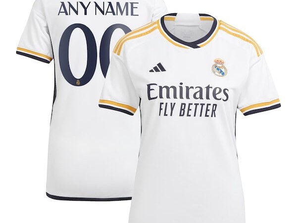 Los Merengues adidas Women's 2023/24 Home Replica Custom Jersey - White