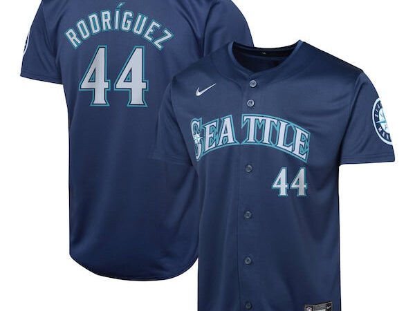 Julio Rodríguez Seattle Mariners Nike Youth Road Limited Player Jersey - Navy/Aqua/White