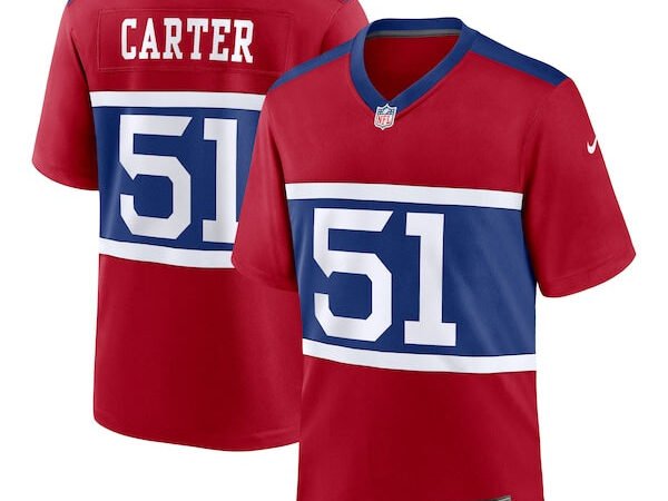 Abdul Carter New York Giants Nike First Round Pick Alternate Game Jersey - Red/White/Royal