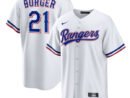 Jake Burger Texas Rangers Nike Home Replica Jersey - White