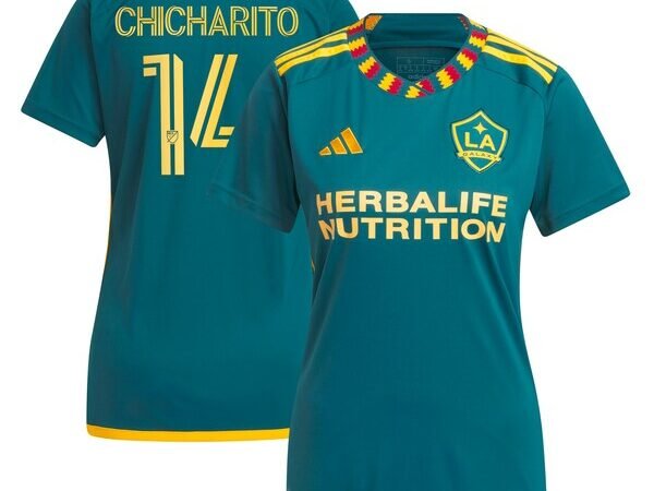 Chicharito LA Galaxy adidas Women's 2024 LA Kit Replica Player Jersey - Green