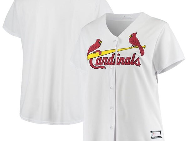 St. Louis Cardinals Women's Plus Size Home Replica Team Jersey - White