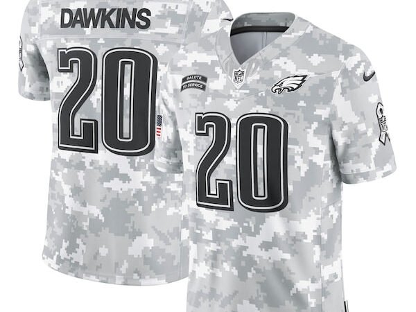 Brian Dawkins Philadelphia Eagles Nike 2024 Salute to Service Retired Player Limited Jersey - Arctic Camo