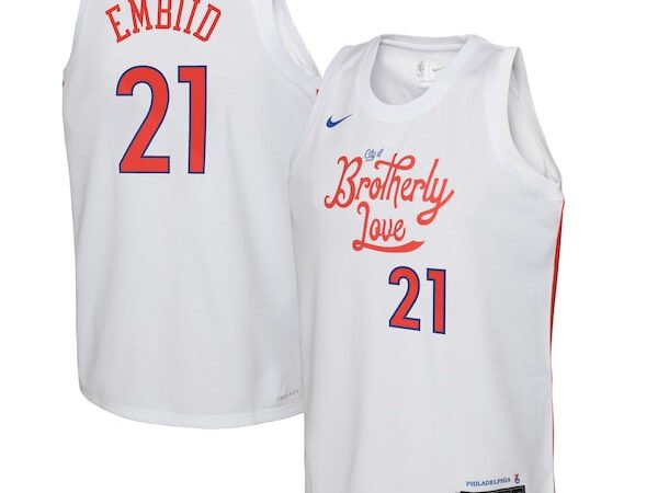 Joel Embiid Philadelphia 76ers Nike Youth 2022/23 Swingman Jersey - City Edition - White