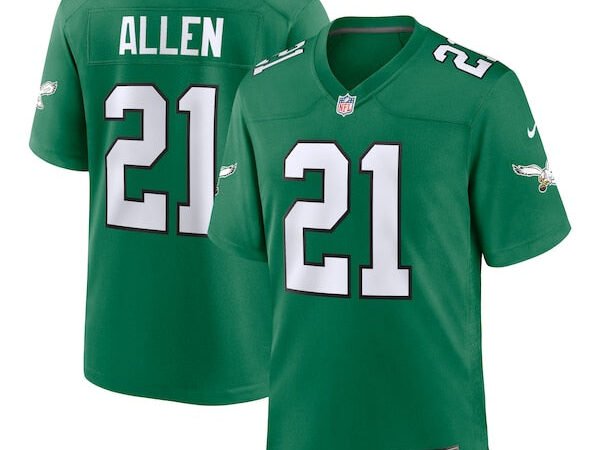 Eric Allen Philadelphia Eagles Nike Alternate Game Jersey - Kelly Green/Green