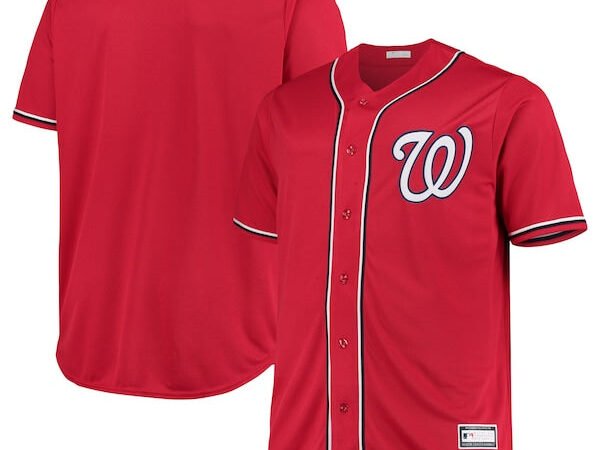Washington Nationals Big & Tall Alternate Replica Team Jersey - Red