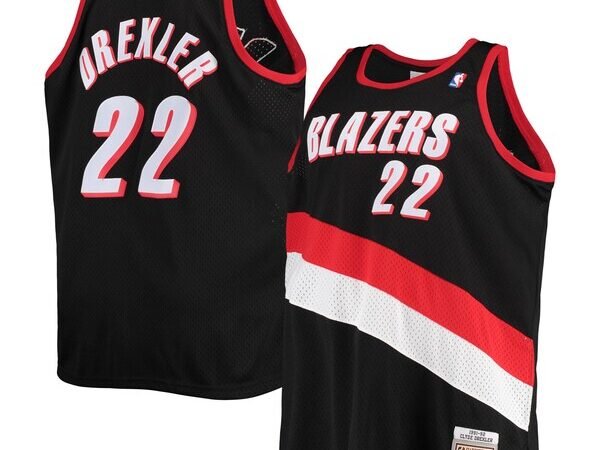 Clyde Drexler Portland Trail Blazers 1991/92 Big & Tall Hardwood Classics Swingman Jersey - Black
