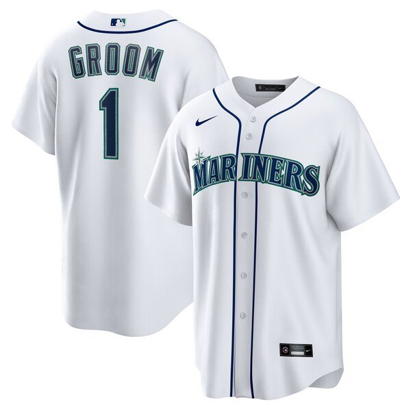 Seattle Mariners Nike #1 Groom Home Replica Jersey - White