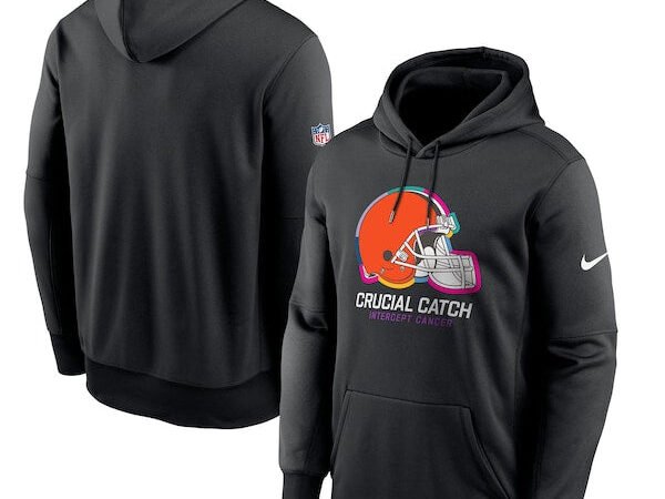 Cleveland Browns Nike 2024 NFL Crucial Catch Performance Fleece Pullover Hoodie - Black