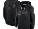 Detroit Lions Nike Women's 2025 NFL Crucial Catch Sideline Standard Issue Dri-FIT Hoodie - Black