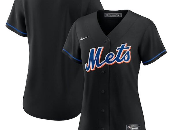 New York Mets Nike Women's 2022 Alternate Replica Team Jersey - Black