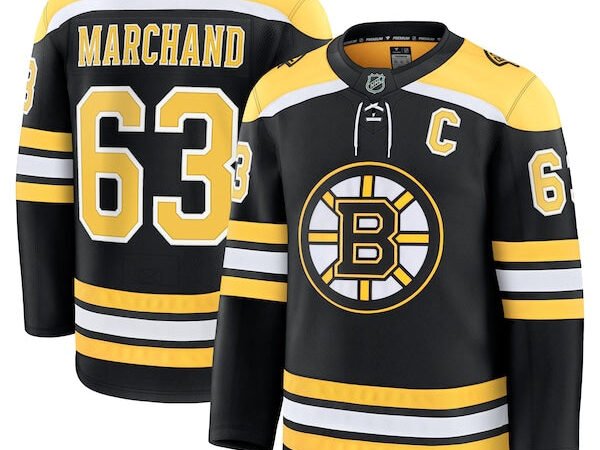Brad Marchand Boston Bruins Home Premium Jersey - Black/White