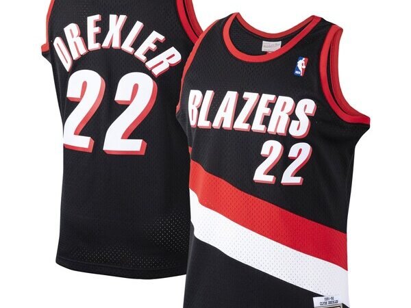 Clyde Drexler Portland Trail Blazers 1991/92 Hardwood Classics Swingman Jersey - Black