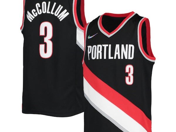 C.J. McCollum Portland Trail Blazers Nike Youth 2021/22 Diamond Swingman Jersey - Icon Edition - Black
