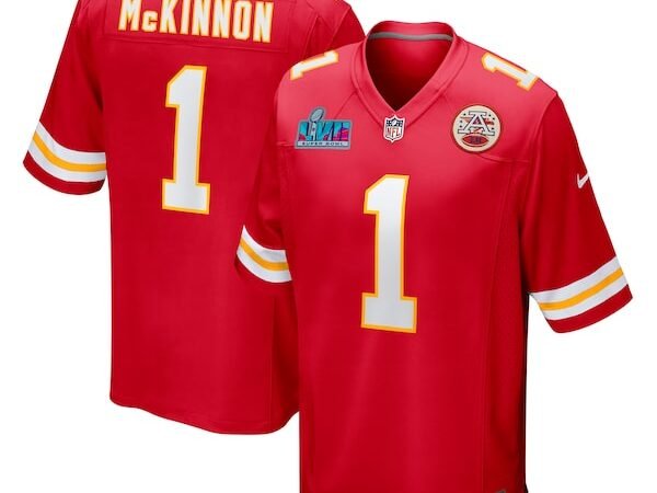 Jerick McKinnon Kansas City Chiefs Nike Super Bowl LVII Patch Game Jersey - Red