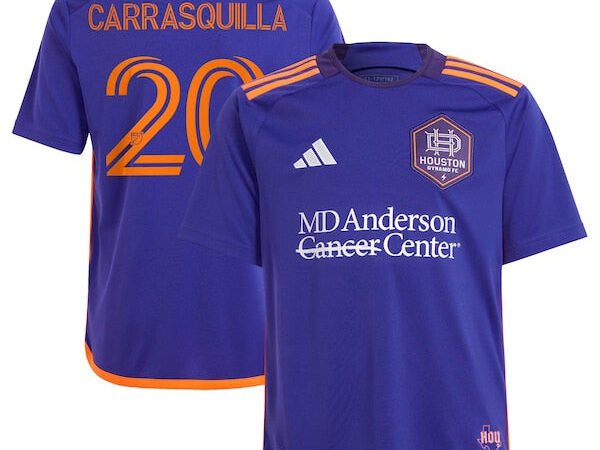 Adalberto Carrasquilla Houston Dynamo FC adidas Youth 2024 Still Holdin' Replica Player Jersey – Purple