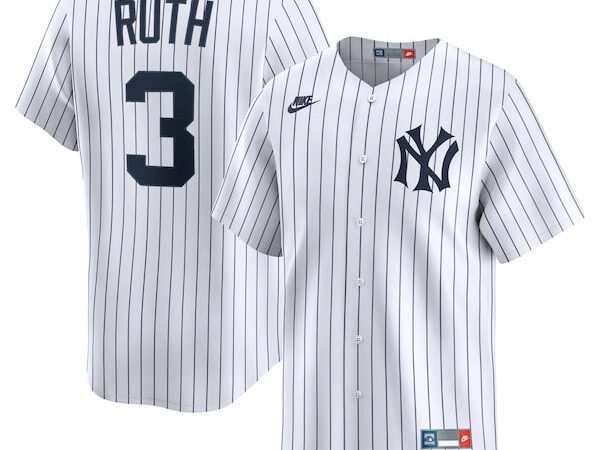 Babe Ruth New York Yankees Nike Throwback Cooperstown Collection Limited Jersey - White