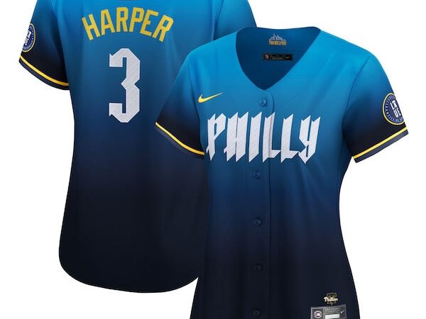 Bryce Harper Philadelphia Phillies Nike Women's 2024 City Connect Limited Player Jersey - Blue