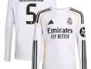 Jude Bellingham Los Merengues adidas Youth 2025/26 Home Replica Long Sleeve Jersey - White
