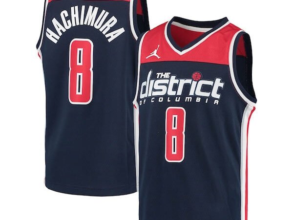 Rui Hachimura Washington Wizards Jordan Brand Youth 2020/21 Swingman Player Jersey - Statement Edition - Navy