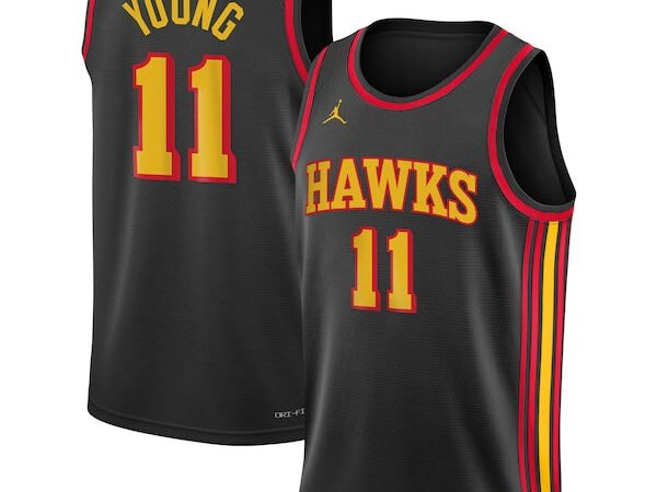 Trae Young Atlanta Hawks Jordan Brand Youth Swingman Jersey - Statement Edition - Black