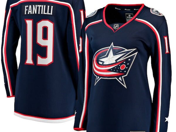 Adam Fantilli Columbus Blue Jackets Women's Home Premier Breakaway Player Jersey - Navy