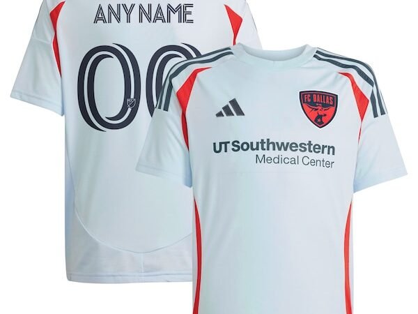 FC Dallas adidas Youth 2025 The Inferno Kit Replica Custom Jersey - Light Blue