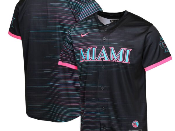 Miami Marlins Youth 2025 City Connect Limited Jersey - Black