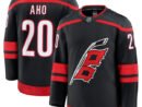 Sebastian Aho Carolina Hurricanes  Home Premium Jersey - Black/White/Red