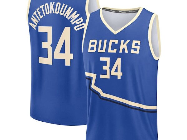 Giannis Antetokounmpo Milwaukee Bucks  Youth 2024/25 Fast Break Player Jersey - City Edition - Royal