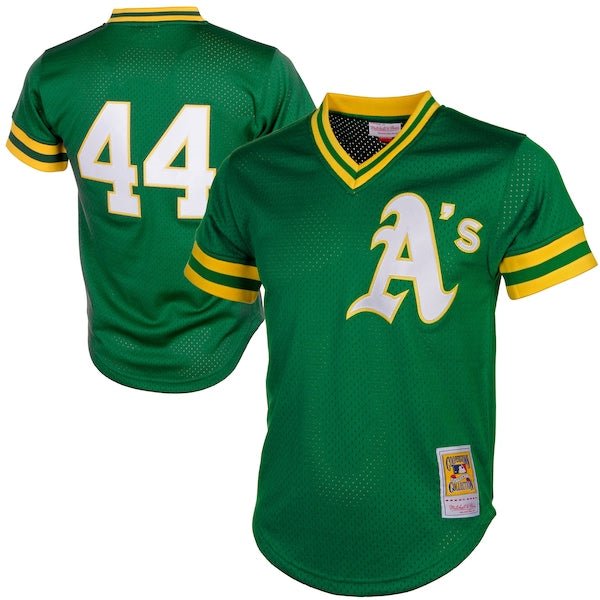 Reggie Jackson Oakland Athletics Cooperstown Mesh Batting Practice Jersey - Green