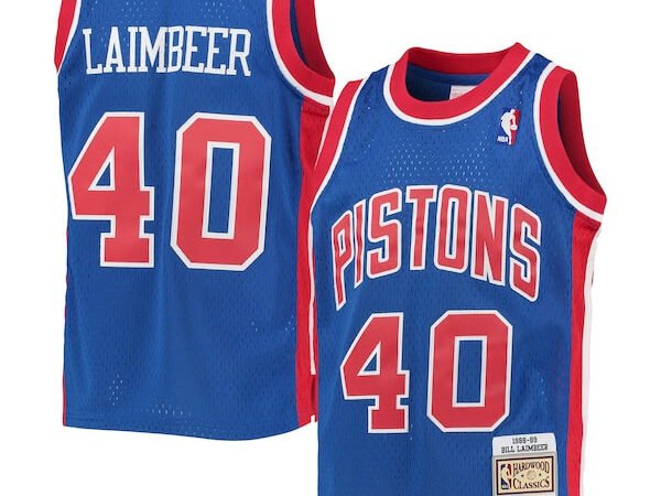 Bill Laimbeer Detroit Pistons Youth 1988/89 Hardwood Classics Swingman Jersey - Blue