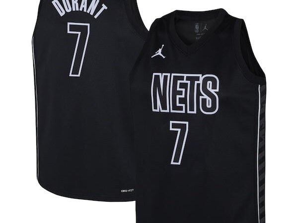 Kevin Durant Brooklyn Nets Jordan Brand Youth Swingman Jersey - Statement Edition - Black