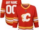 Calgary Flames Preschool Team Home Replica Custom Jersey - Red