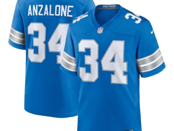Alex Anzalone Detroit Lions Nike Game Jersey - Blue/Black