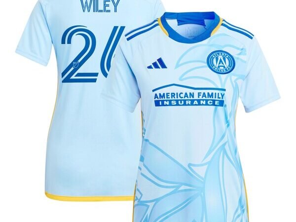 Caleb Wiley Atlanta United FC adidas Women's 2024 The Resurgens Kit Replica Player Jersey - Light Blue/Black