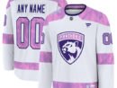 Florida Panthers  2024 Hockey Fights Cancer Custom Practice Jersey - White