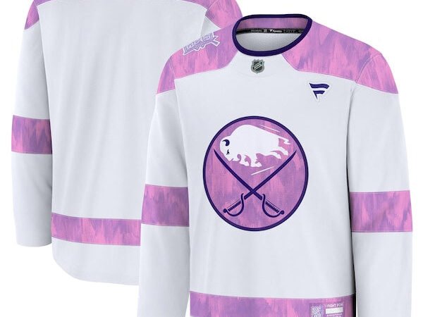 Buffalo Sabres 2024 Hockey Fights Cancer Practice Jersey - White